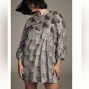 Nwt hutch soft eyelash Gray Patterned Dress